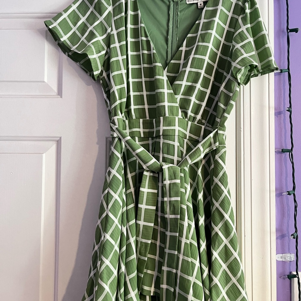 Green Checkered Dress